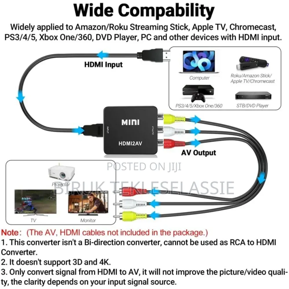 Hdmi to Av (Rca) Adapter