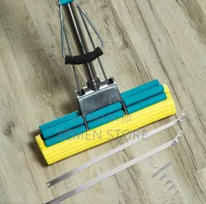 Double Roller Sponge Mop - እጅ ሳይነካ የሚጨምቅ ምርጥ የወለል መወልወያ