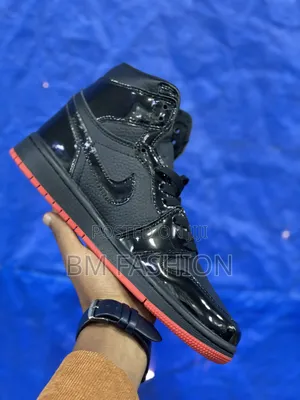 Air Jordan 1 High: Black Patent Red