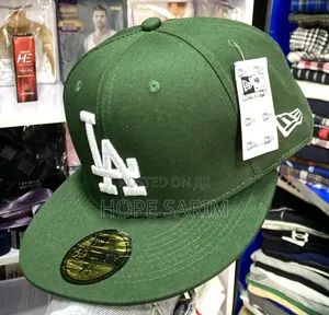 Premium Green La Fitted Baseball Cap
