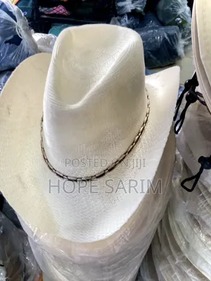Stylish White Woven Cowboy Hat