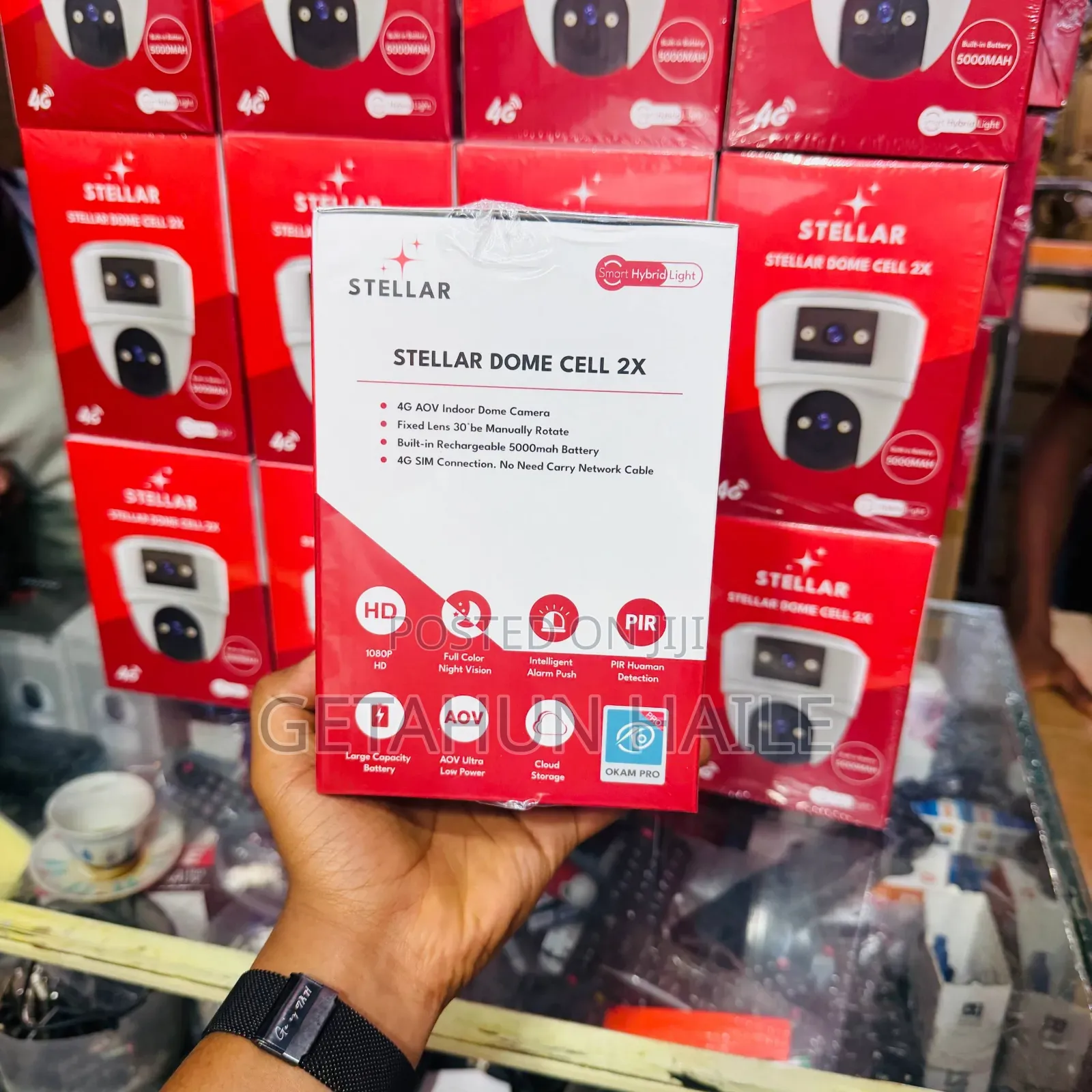 Stellar Dome Cell 2x Dual-Lens Security Camera With 4g and Battery
