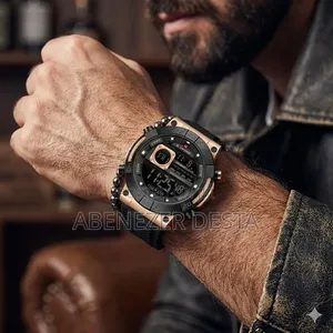 Naviforce Nf9241t Digital Rubber Wristwatch.