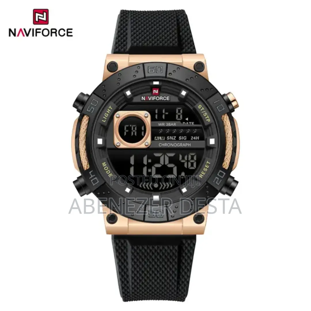 Naviforce Nf9241t Digital Rubber Wristwatch.