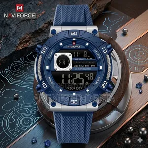 Naviforce Nf9241t Men's Sports Watch With a Blue Rubber Strap