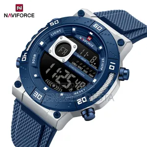 Naviforce Nf9241t Men's Sports Watch With a Blue Rubber Strap
