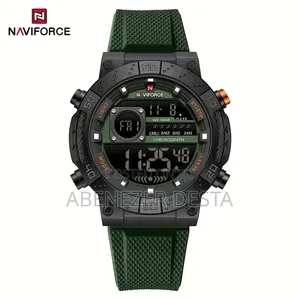 Naviforce Nf9241t Digital Sports Watch a Green Silicone Strap