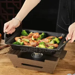 Aluminum Non-Stick Barbecue Grill - የሸክላ ጥብስ ማቅረቢያ