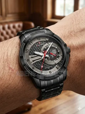 Naviforce Nf9206-B-B Luxury Fashion Men's Wristwatch a Black Stainless