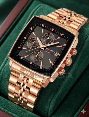 Skmei 2434 Quartz Watch With a Rose Stainless Steel Band and a Square