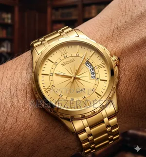 Skmei 9069gdgd Gold Quartz Wristwatch.