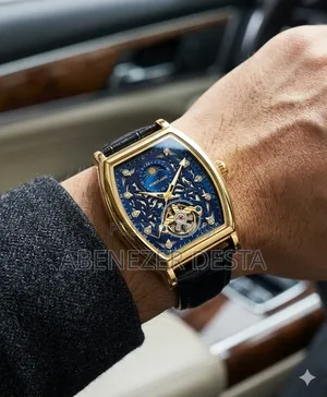 Aokulasic Tourbillon Iced-Out Skeleton Automatic Mechanical Watch.