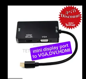 Mini Display Port to Vga,Dvi or Hdmi 3-In1video Converter Adapter