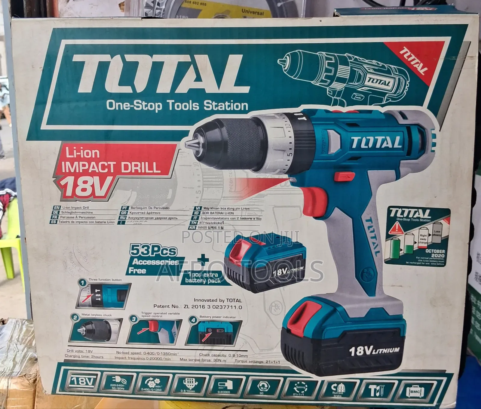 Total Bruahless Drill 18v