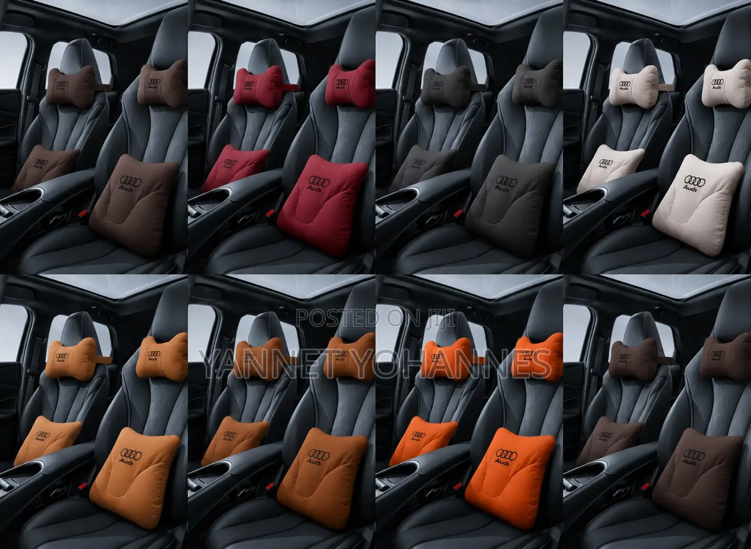 Audi Neck And Back Support Pillow Case 2 Sets