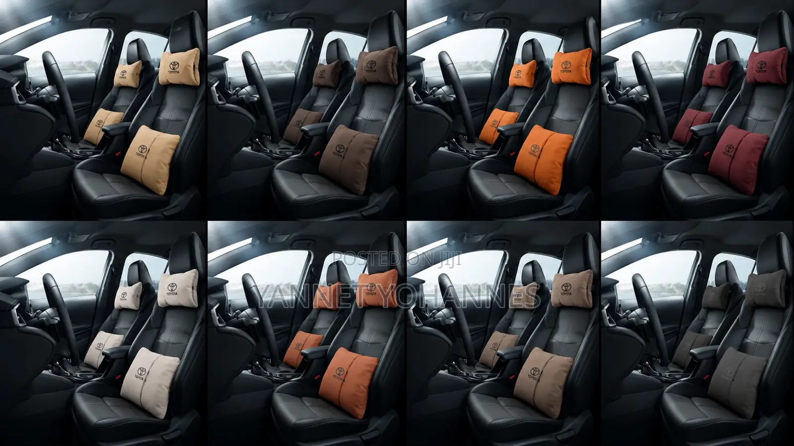 Toyota Neck And Back Support Pillow Case 2 Sets