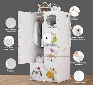 Modular Plastic Wardrobe For Children's Clothes,