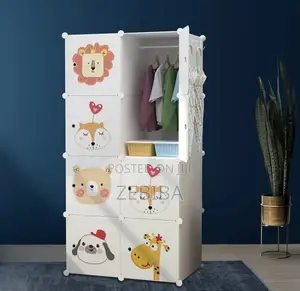 Modular Plastic Wardrobe For Children's Clothes,