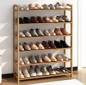 6-tier Wood Shoe Shelf Designed For Organizing