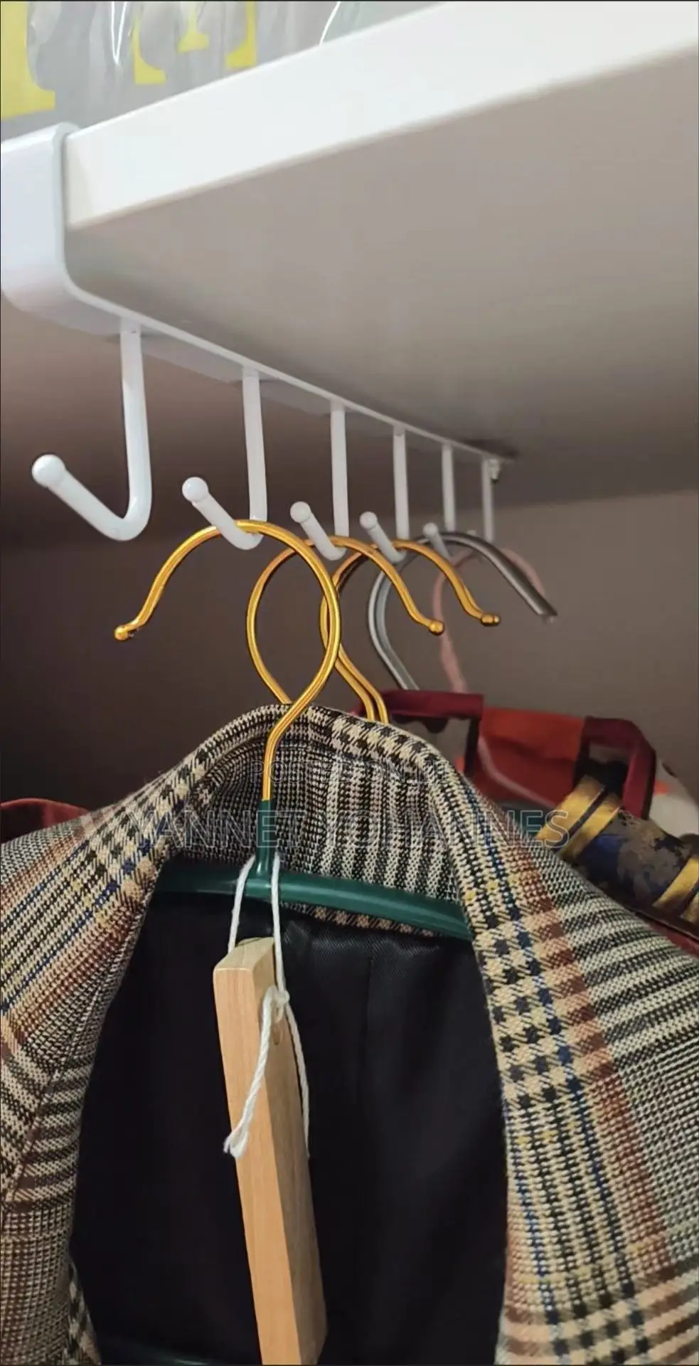 Under Shelf Multifunctional Holder Rack – 6 Hooks