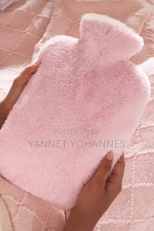 Hot Water Bottle With Soft Fur Cover – Reusable Warmer