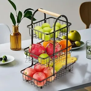 3 Tier Stainless Steel Fruit Basket - ባለ 3 ደረጃ የፍራፍሬ ማስቀመጫ
