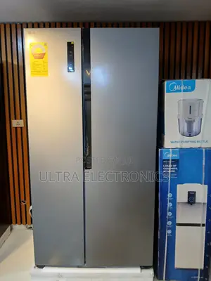 Lg Side-by-Side Silver Refrigerator Featuring Smar Inverter Compressor