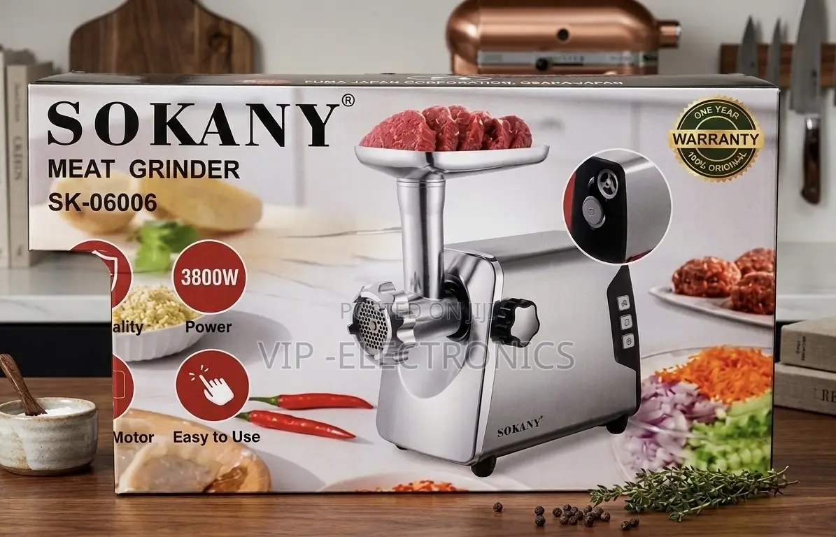 Sokany Electric Meat Grinder Mincer 3800w