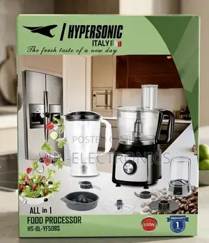 Hypersonic Italy Food Processor Blender Combo 500w Multi-Function Juic