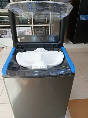 Future Brand Top-Load Automatic Washing Machine Featuring a Dark Gray