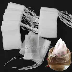 100-piece Tea Filter Bags - Drawstring, For Loose Tea Spices