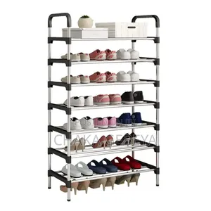 Entryway Organizer for Shoes, Hats, Bags - Stainless Steel Frame