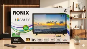 Ronix Tv 55" Smart Android Tv Tempered Glass New Arrival 5 Year Warran