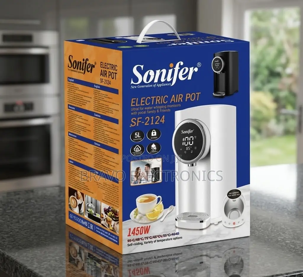 Sonifer Electric Air Pot 5l – 1450w | Smart Hot Water Dispenser