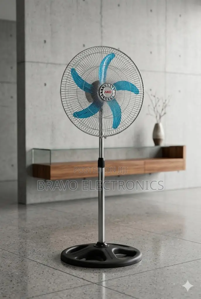 Industrial Standing Fan 18” – Stainless Steel | Powerful Cooling