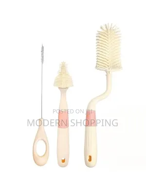 3 Pieces Silicone Baby Bottle Brush
