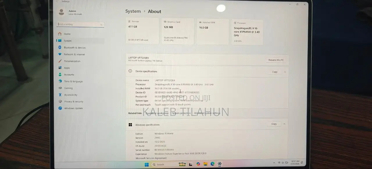 New Microsoft Surface Pro 7 16GB Qualcomm Snapdragon X Plus SSD 512GB