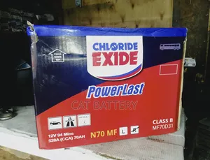 Chloride Exide Powerlast Car Battery - 12v 70ah N70 Mf