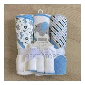 3 Piece Baby Hooded Towel Washcloth Set