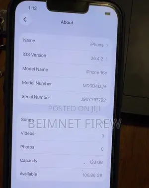 Apple iPhone 16e 128 GB Black