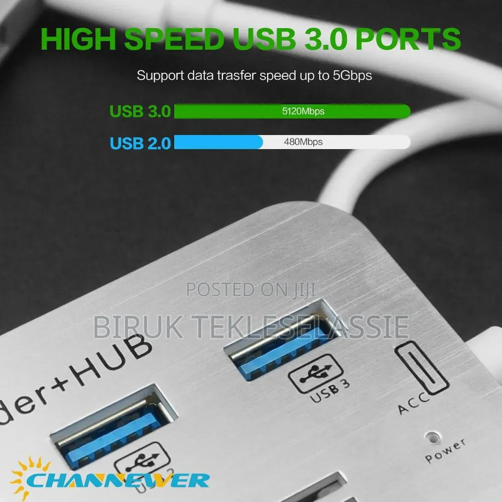 7-in-1 Usb Hub Usb 3.0 Card Reader