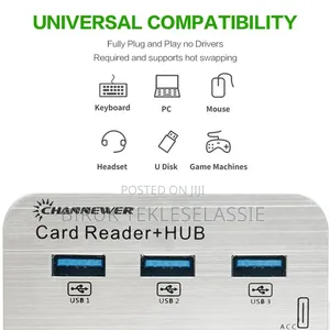 7-in-1 Usb Hub Usb 3.0 Card Reader