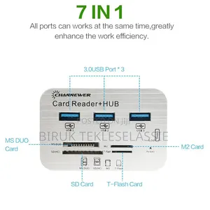 7-in-1 Usb Hub Usb 3.0 Card Reader
