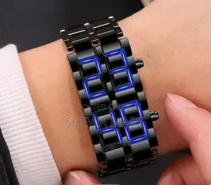 Watch With Led Accents Fashion Wing Necklace Stainless Steel Casual