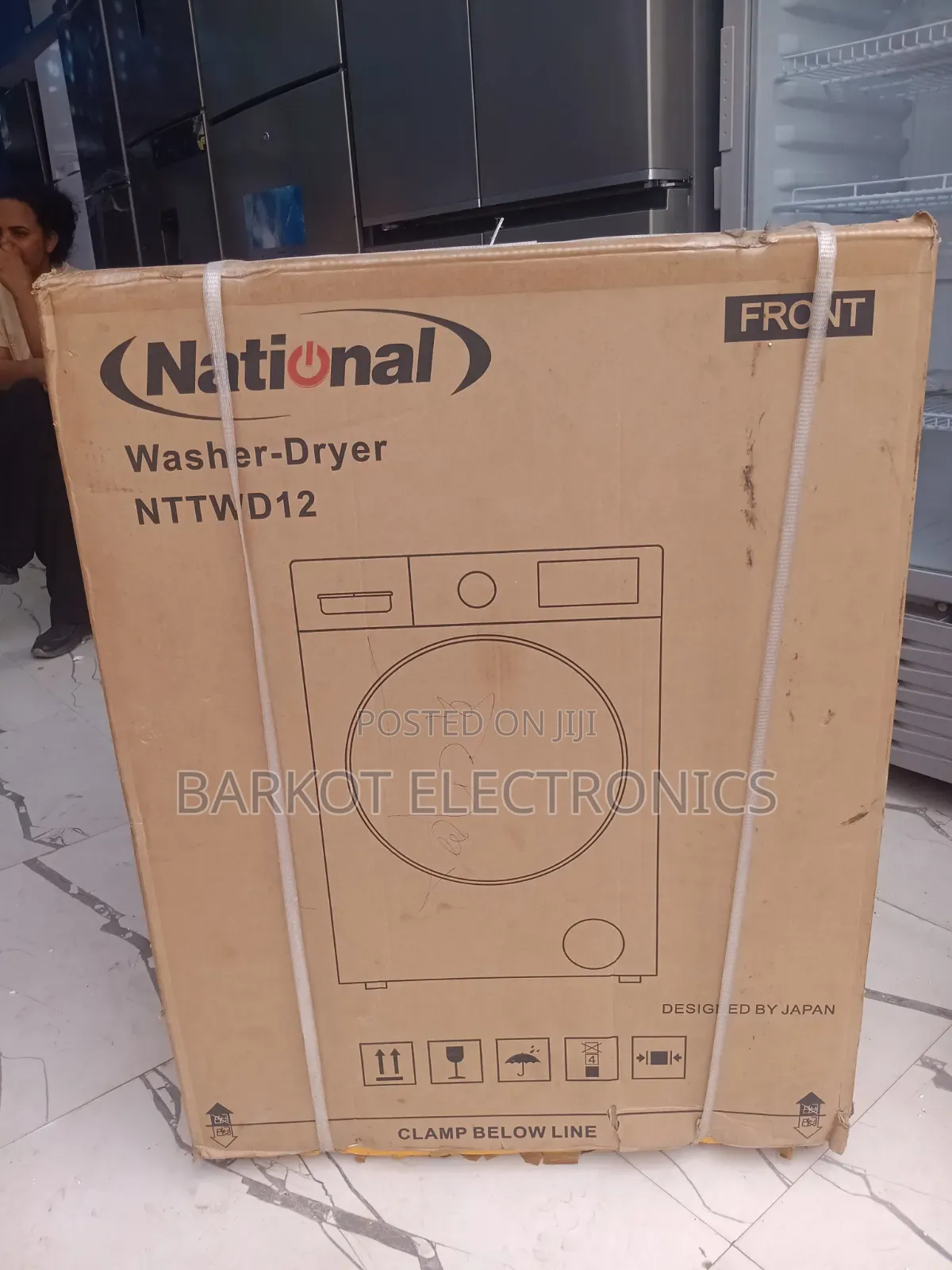 National Automatic Sistem Front Washing Mashine 12kg Dijital Now Full