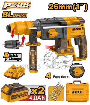 Ingco 20v Cordless Brushless Rotary Hammer