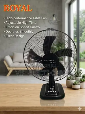 Universal Royal Table Fan Speed Cooling Fan With Built
