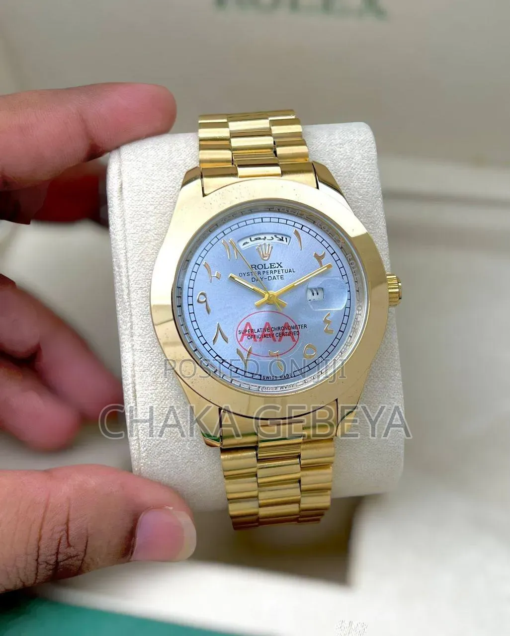 Rolex Arabic Dial Watch – Luxury Stainless Steel Men's Watch