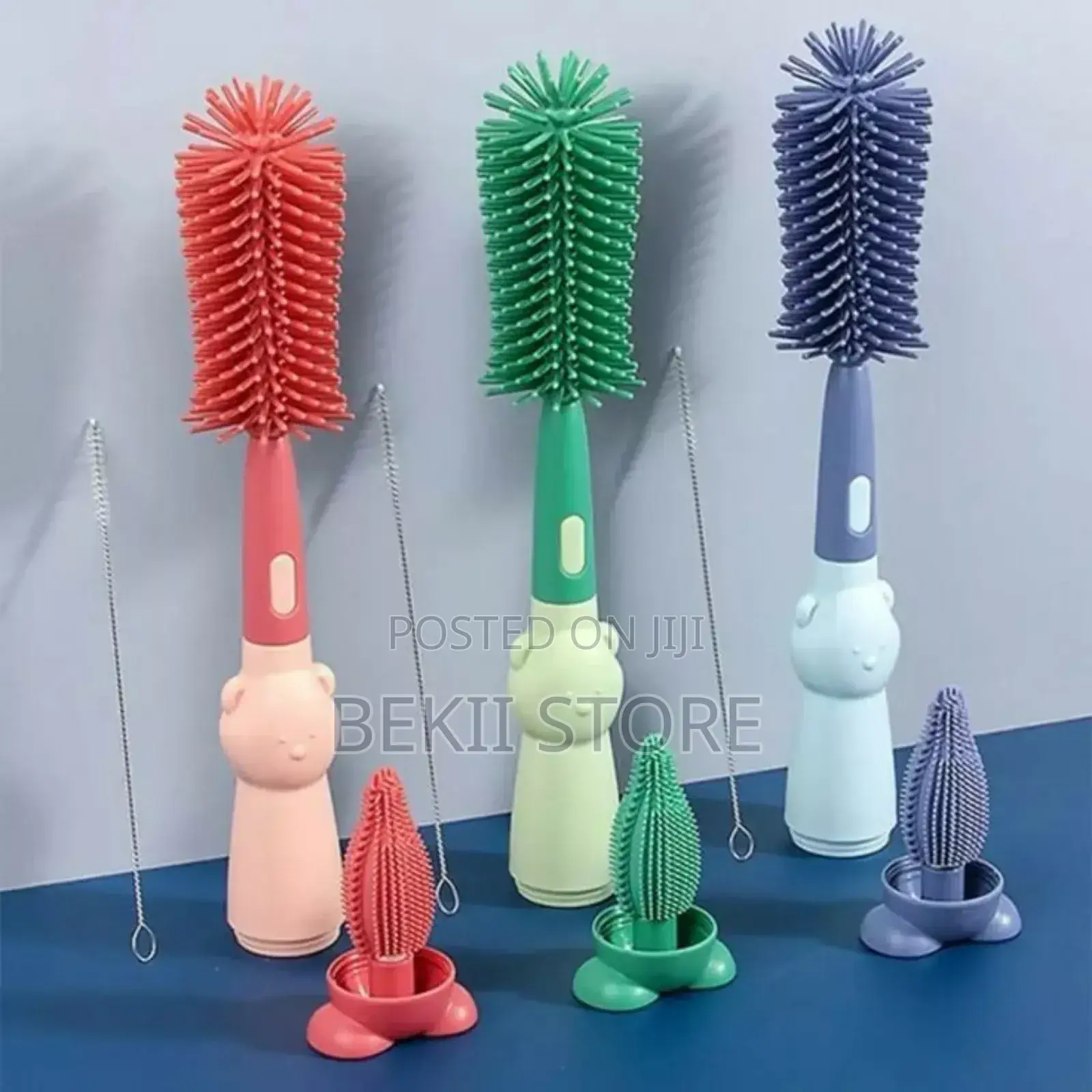 3in1 Silicon Baby Bottle Cleaning Brush Set