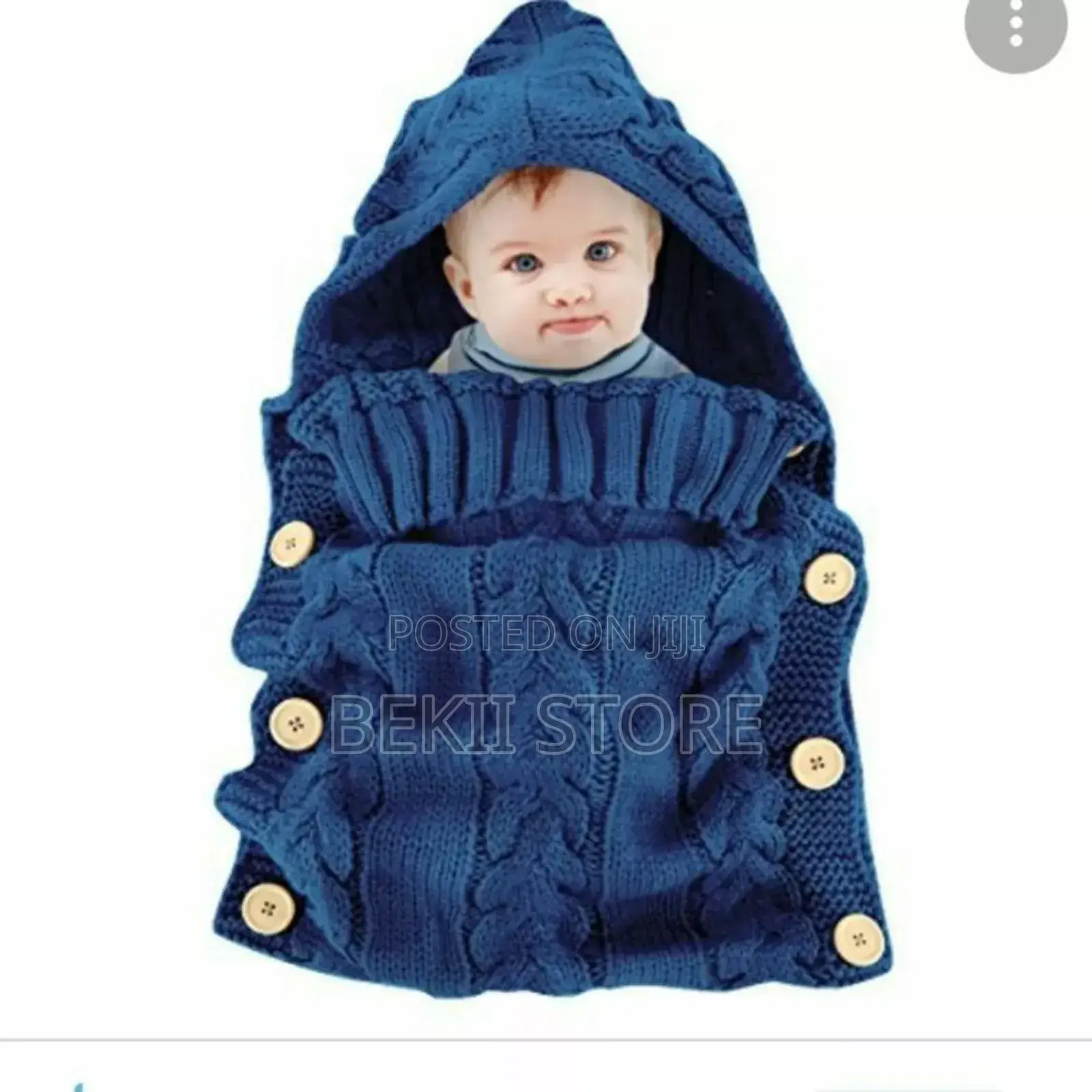 Luxury Knitted Baby Swaddle Wrap With Hood የህፃናት መታቀፊያ እና መጠቅለያ